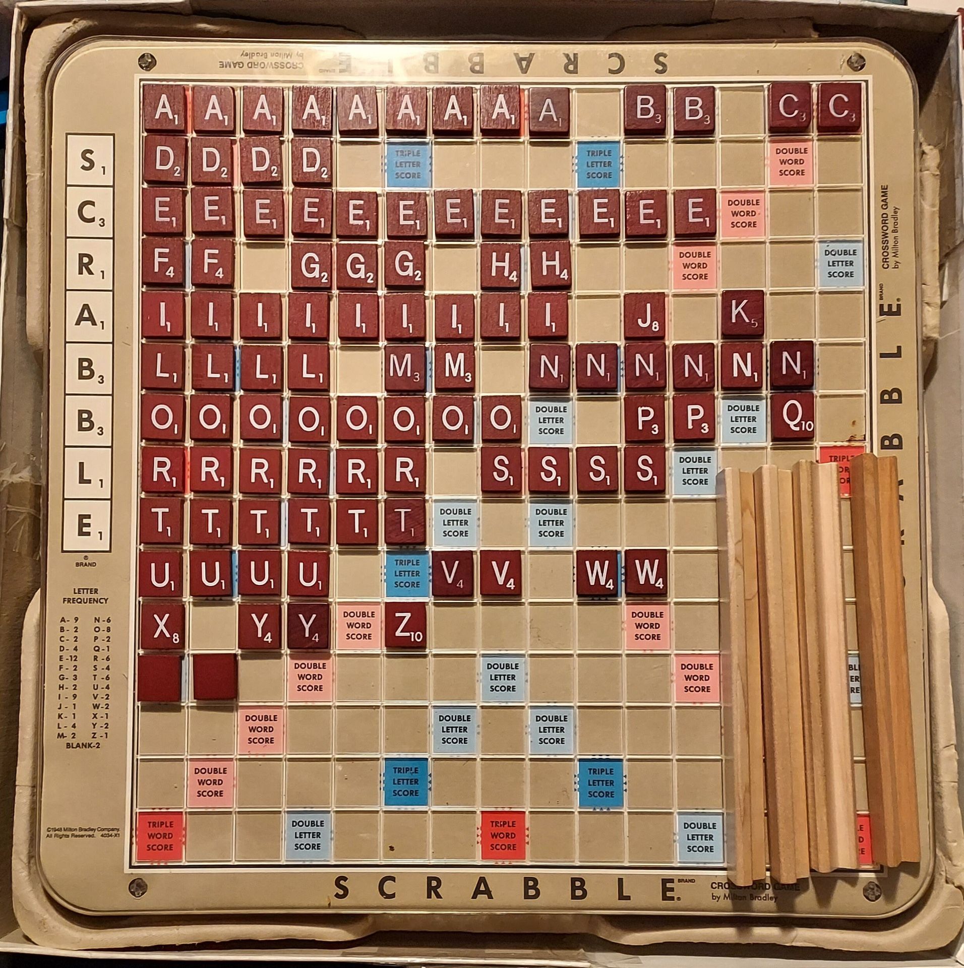 1989 Vintage Scrabble Deluxe Turntable Edition