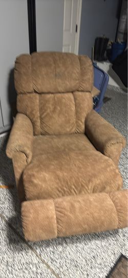 Tan Fabric Recliner Chair