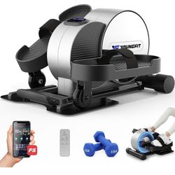 YOUNGFIT Under Desk Elliptical, Ellipse Leg Exerciser While Sitting for Seniors, Electric Seated Ped