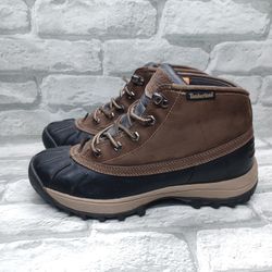 Timberland Men’s Size 8.5M Canard Brown and Black Leather Low Duck Boot