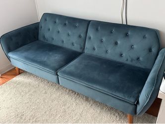 Blue Memory Foam Spring couch sofa bed