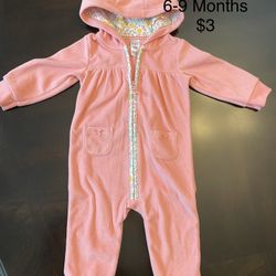 $3 Carters Jumpsuits Fleece Size 6-9Months📍77034, 77075, 77089
