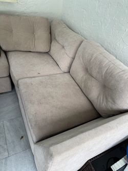 Beige Fabric Sectional Sofa