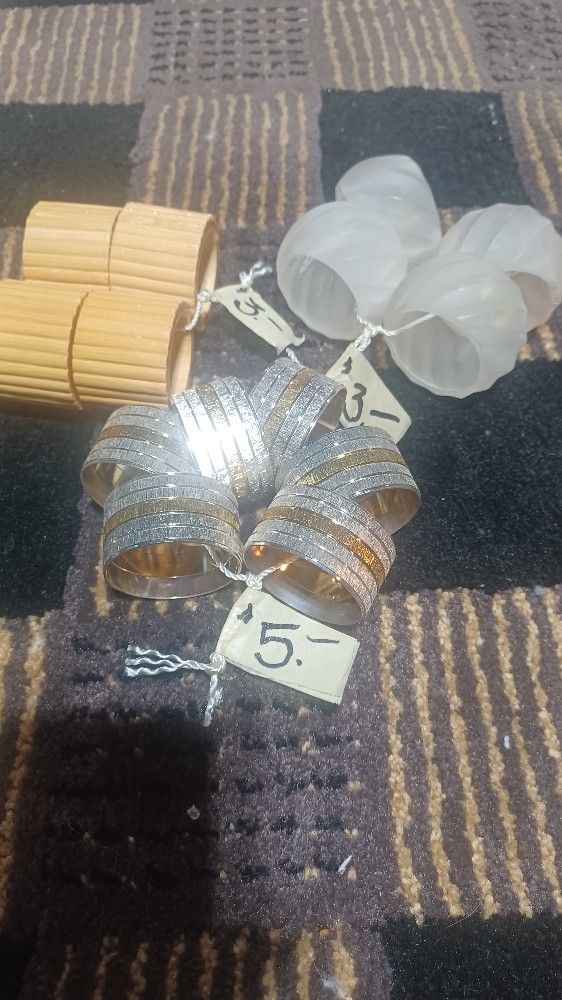 Napkin rings 3 different styles