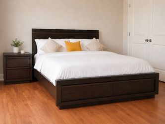 Queen bed frame with 4 storage