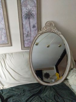 Vintage hand carved mirror