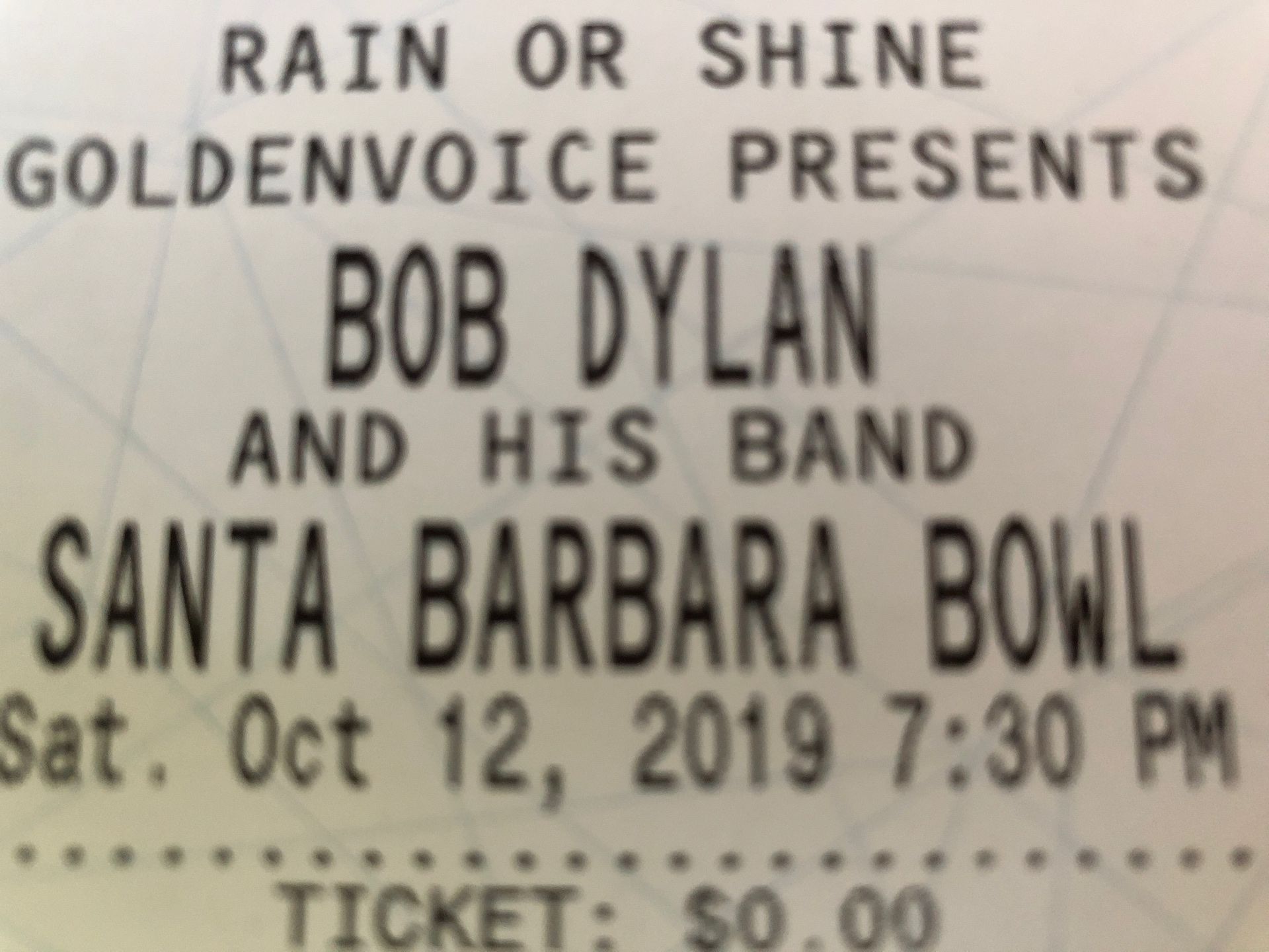 Bob Dylan Tickets x2