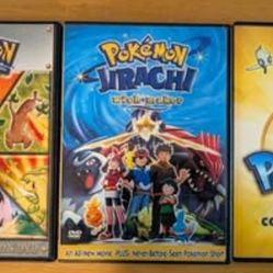 3 Pokemon DVDs