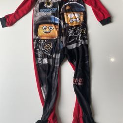 zip up footed fleece pajama LEGO