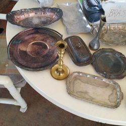 Vintage Silver Brass And Bronze