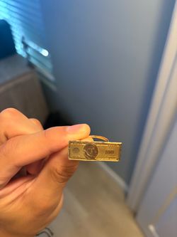 Gold-Tone $100 Bill Money Clip Ring