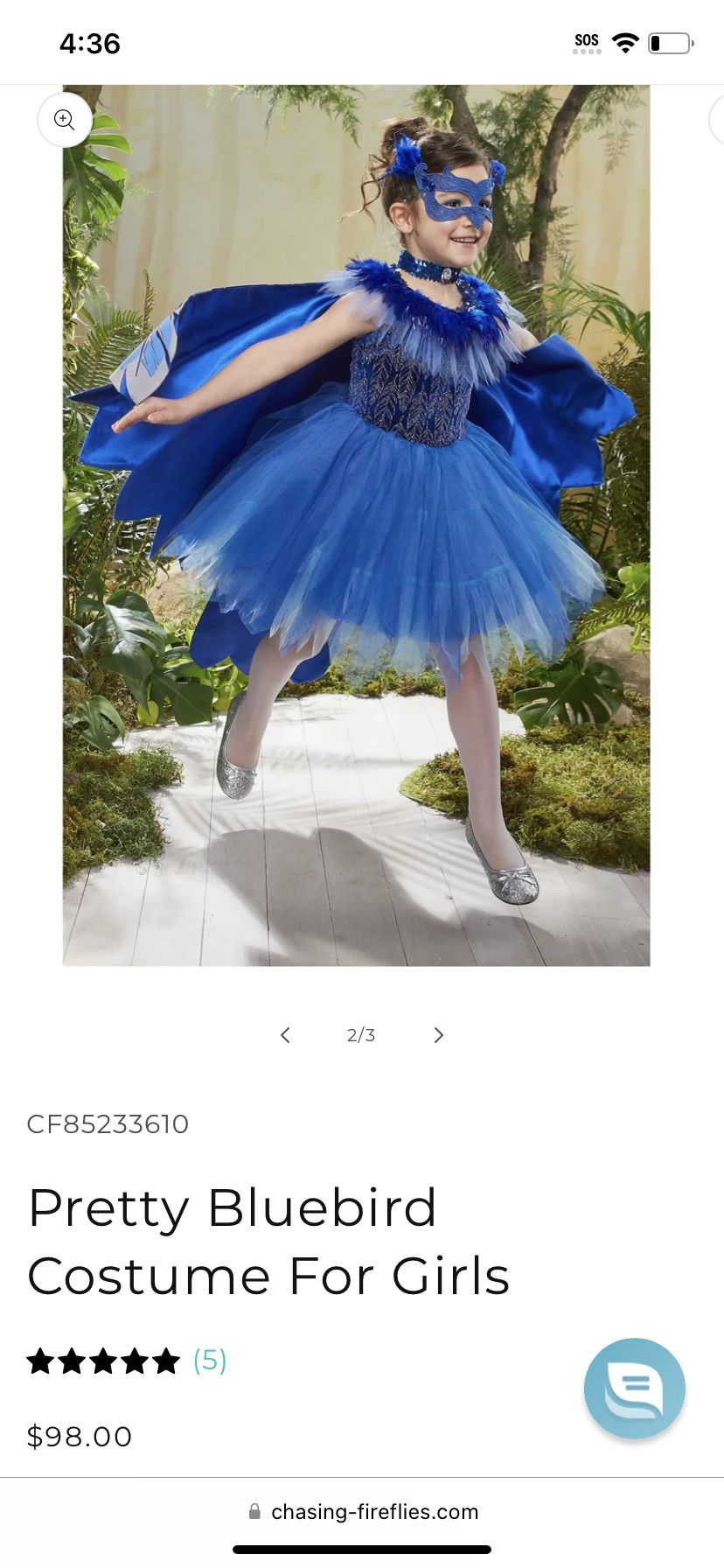 Chasing Fireflies Blue Bird Costume & Shoes