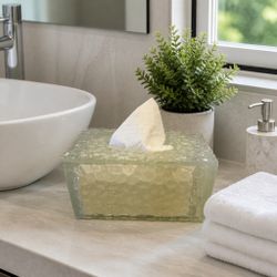 Handmade Crystal Resin Tissue Box Cover | Bathroom & Home Decor