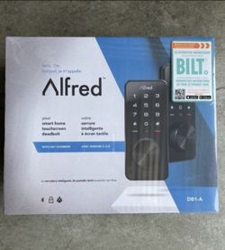 Alfred DB1-A Touchscreen Smart Door Lock With Bluetooth And Key Over Ride Black