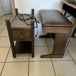 Table And Bench $85 🚚🎁🎈🍀 Bedroom Furniture, House And Living Room Furniture And Decoration, Side Table, Wood, Delivery 