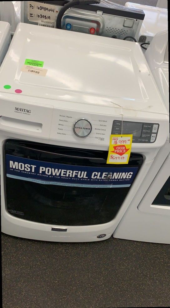 MAYTAG MHWHW 4.5 cu. ft. White Stackable Front Load Washing Machine for