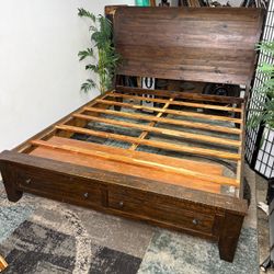King Bed Frame Free Delivery with Headboard and Footboard Storage
