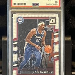 2017 PANINI DONRUSS OPTIC #112 JOEL EMBIID PSA GEM MT 10