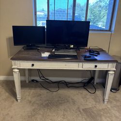 Desk, Bookshelf And Coffees Table/ Printer Stand With Storage 