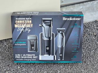 Brookstone 3-in-1 Ultimate Pro Shaving Set – Christian McCaffrey Special Edition