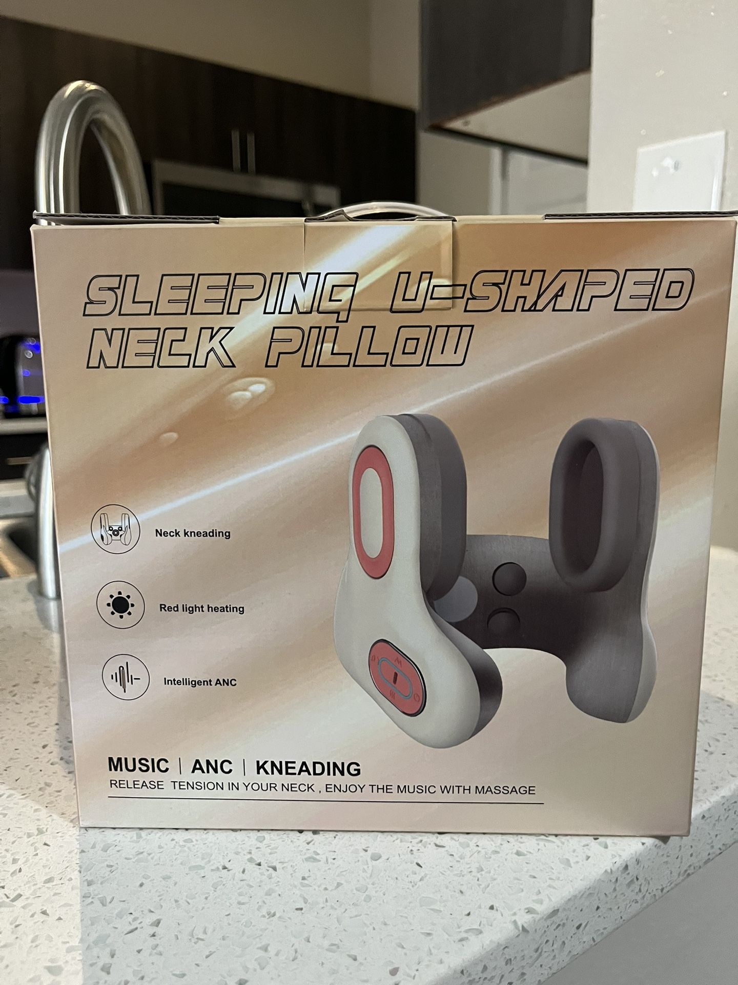 UBLIVES U-Shaped Neck Pillow with Massage & Music - New in Box