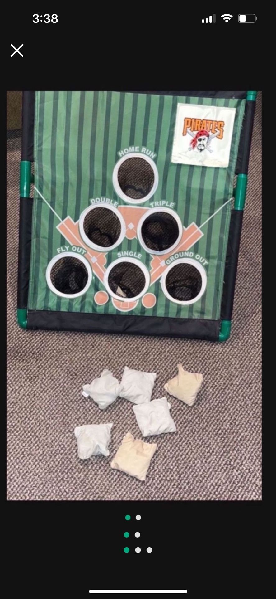 Toy - Bean Bag Toss Baseball Game, Great fun at home, picnic, or the beach!