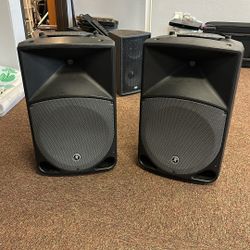 Set Of Stage Speakers And Stands