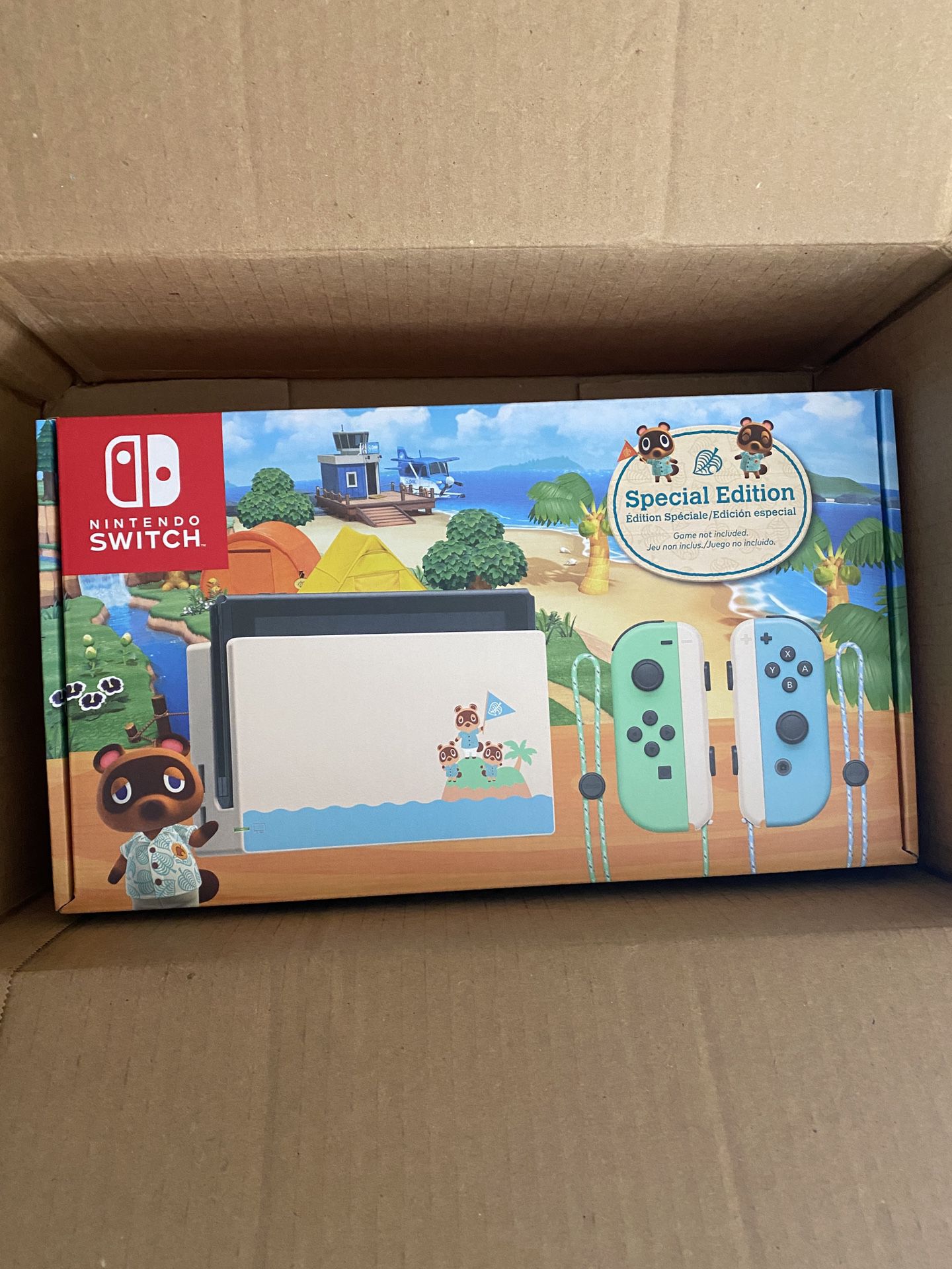 New Animal Crossing Edition Nintendo Switch with Joycons