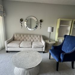Furniture Set. Couch Table Accent Chair 