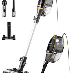Eureka Flash Lightweight Stick Vacuum Cleaner, 15KPa Powerful Suction, 2 in 1 Corded Handheld Vac for Hard Floor and Carpet, Black

