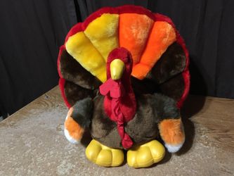 GOBBLE GOBBLE TURKEY PLUSH THANKSGIVING BIRD FK LTD 13"