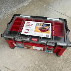 Keter Cantilever toolbox, Like new condition,  model 22, Great for fastener, Connectors Storage