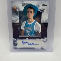 Topps 2025-26 Contemporary Marks Ryan Kalkbrenner Hornets Rookie Autograph Card