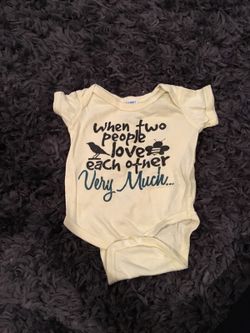 Yellow onesie size 6 months