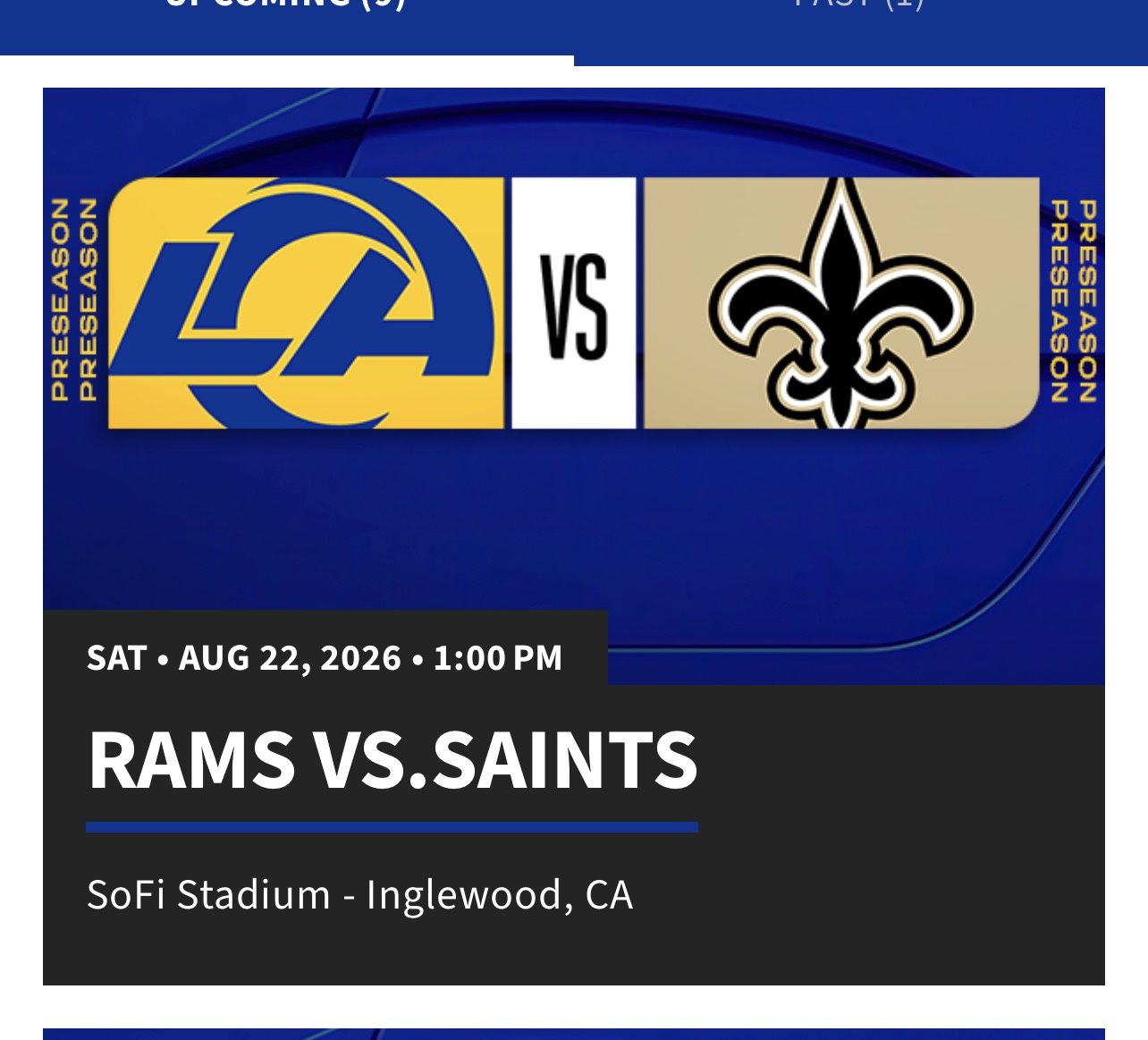Rams Vs. Saints - Preseason