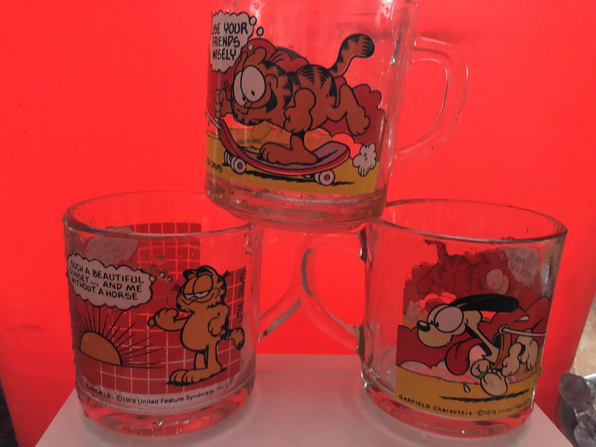 1778 Vintage Garfield Glass