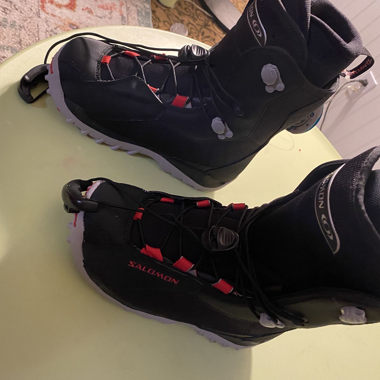 new snowboard boots SALOMON KAMOOKS, thermic fit, black/red 25.5 blended size 7 eu 40.3 for Sale in San Ramon, CA -