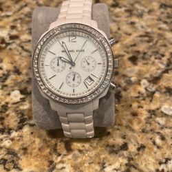 MK white women’s watch