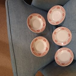 Syracuse Strawberry Hill Red Floral Bowls 
