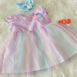 New! Wonder Nation Baby Dress w/ Headband *6-9 Months 