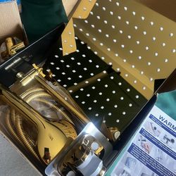 Gold Rainfall Shower Head And Handheld 