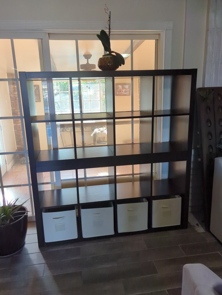 Brown Wood Cubes Orgonizer