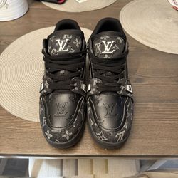 Black And White LV Trainers