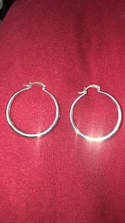 Earrings silver sircular beautiful