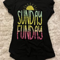 Sunday Funday Colorful Girls Shirt