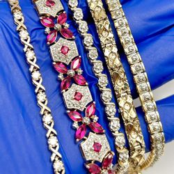 Sterling Silver 925 Tennis Chain Bracelets