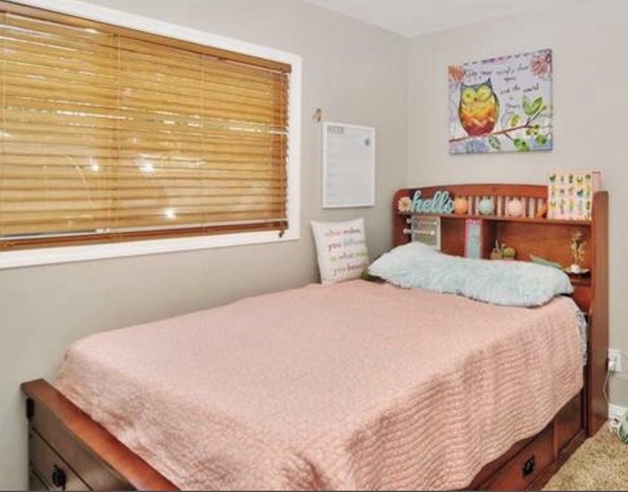 Solid Wood Full Bed With Storage & Shelving