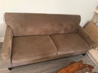 Brown Suede Couch