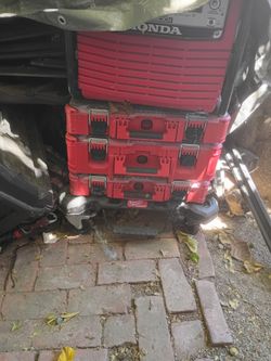Milwaukee tool boxes and dolly