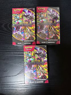 3x Pokémon TCG Pitch Black Booster Bundles – Factory Sealed